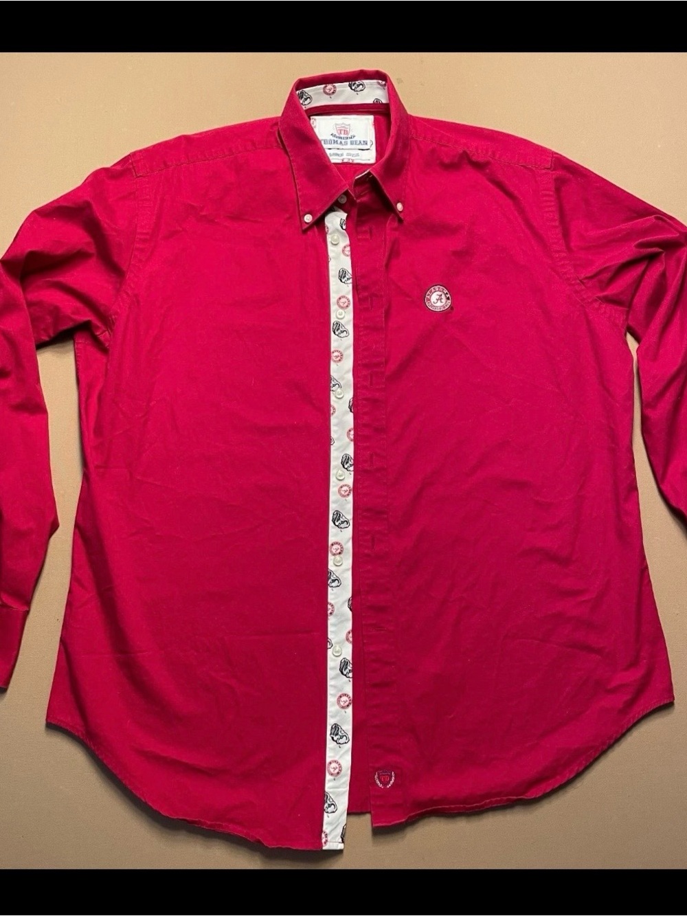 Alabama Crimson Tide - Thomas Dean Red Button-Down Shirt